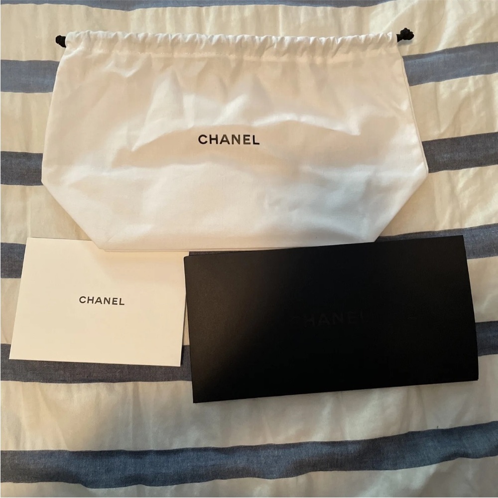 Chanel white drawstring dust cover bag brand new